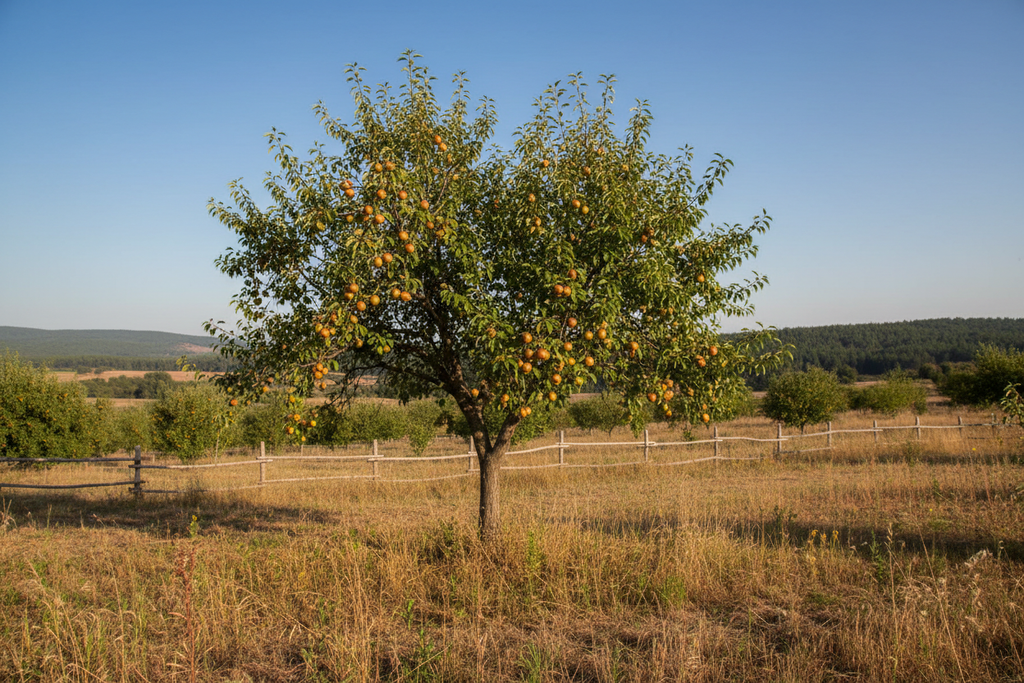 5 yaşında ahlat ağacı meyve bahçesinde
