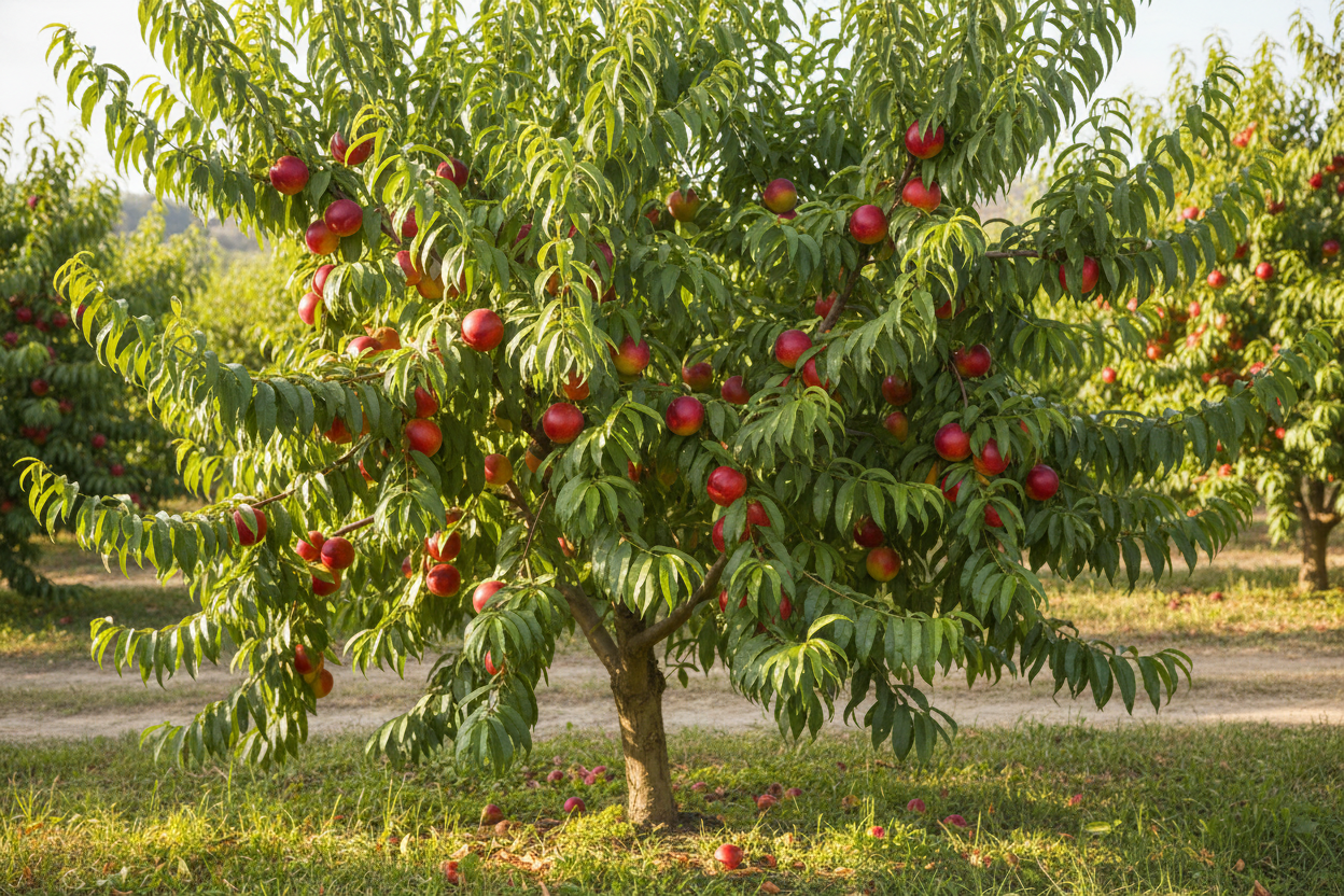 5 yaşında nektarin meyve bahçesinde