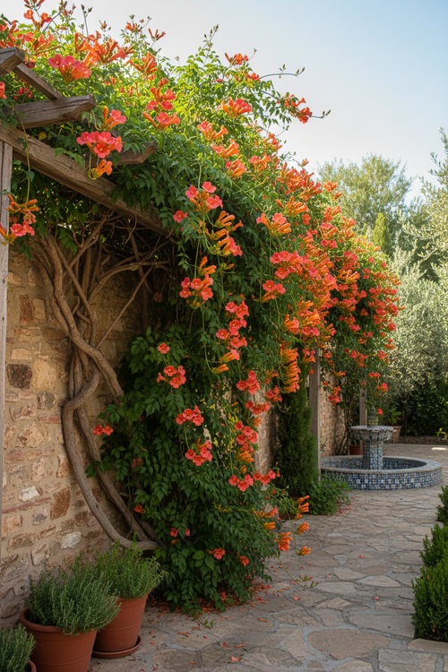 Acem Borusu Sarmaşığı - Çiçekli