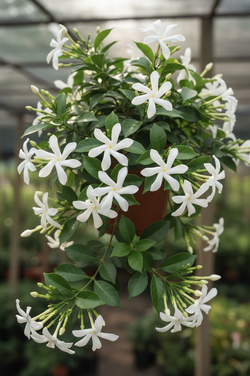 Arap Yasemini - Beyaz Yıldız Çiçekler