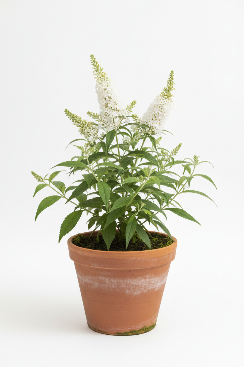 Beyaz Kelebek Çalısı - Kil Saksı