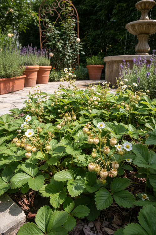 Beyaz Yaban Çileği Bitkisi - Meyveli