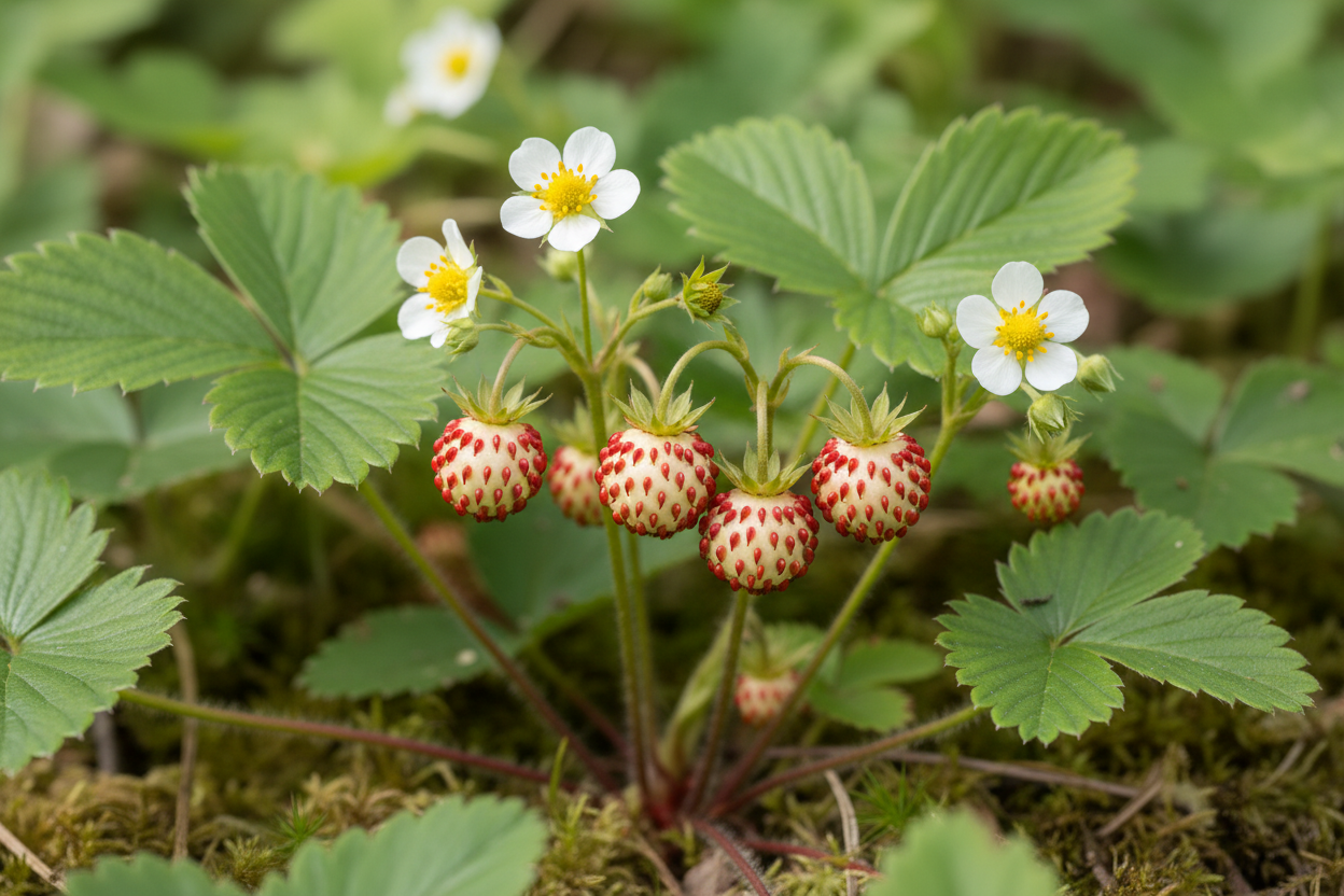Beyaz Yaban Çileği Meyve Detayı
