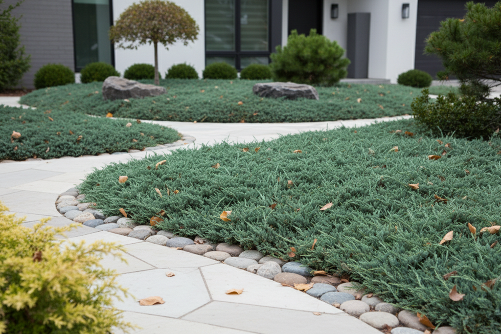 Blue Chip ardıç yol kenarında