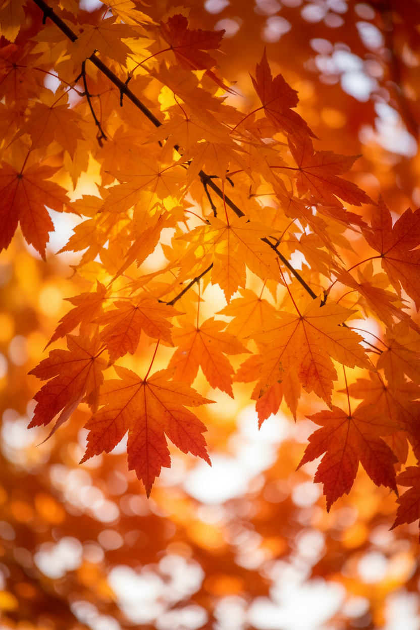 Şeker Akçaağaç Yaprağı - Sonbahar