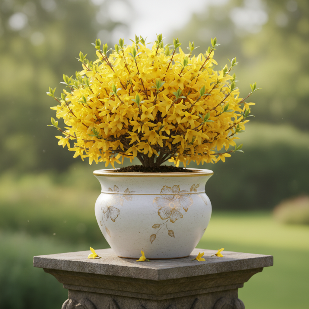 Forsythia Mini Gold - Dekoratif Saksıda