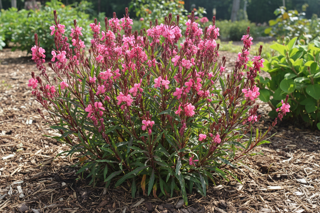 Gaura - Bahçede Çiçekli