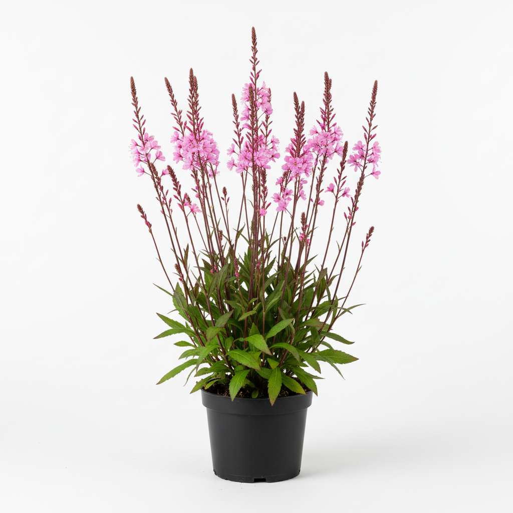 Gaura - Pembe Çiçek Bordo Gövde