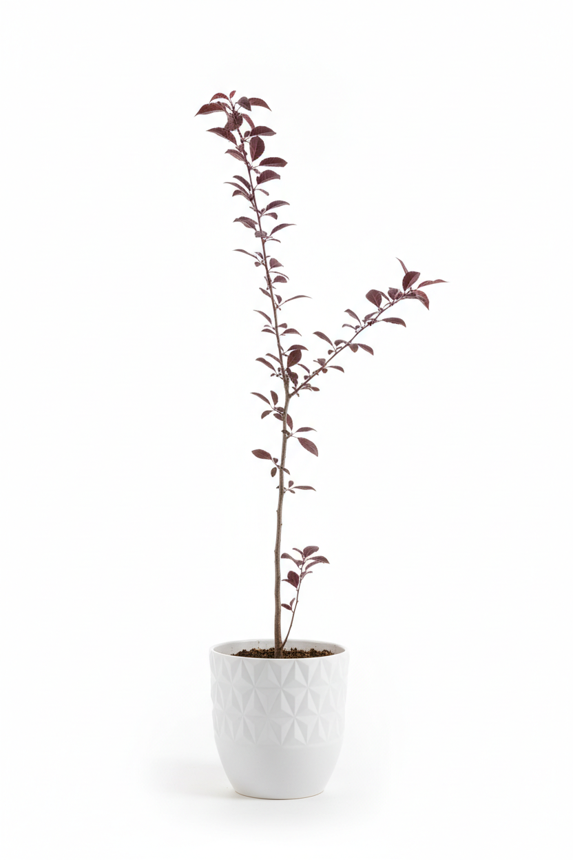 İki Dallı Süs Eriği - Modern Saksı