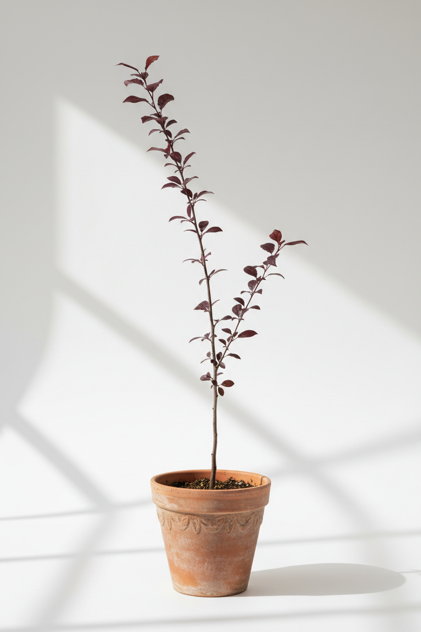 İki Dallı Süs Eriği - Terracotta