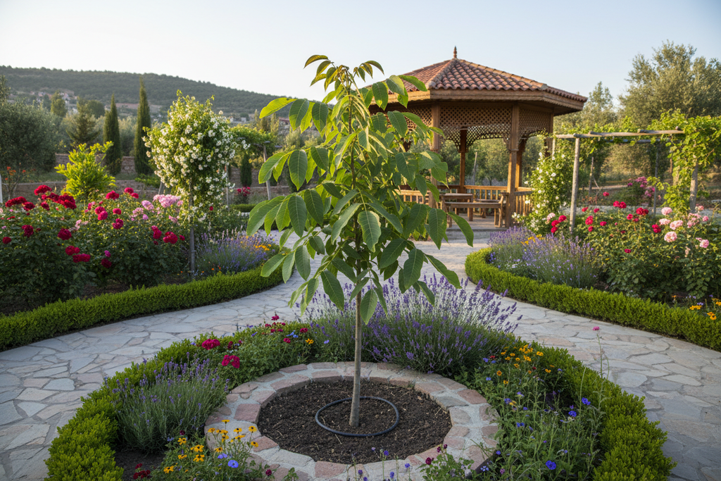 Anadolu Cevizi Genç Ağaç Bahçede