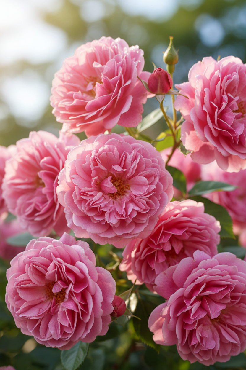 İsparta gülü çiçeği pembe kokulu reçellik yenilebilir taç yapraklar Rosa damascena