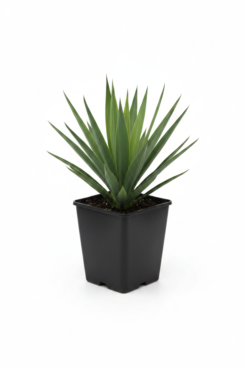 Yucca filamentosa siyah kare saksıda tek fidan