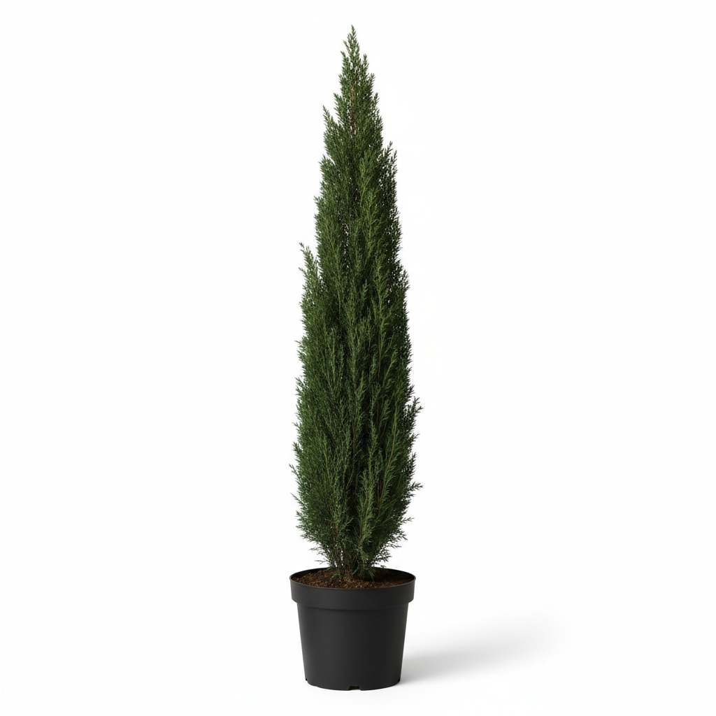 Kalem servi fidanı ince uzun 80-100 cm Cupressus sempervirens mezarlık servisi sütunsu form
