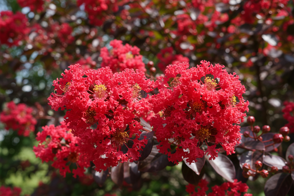 Kırmızı Oya Çiçek Detayı