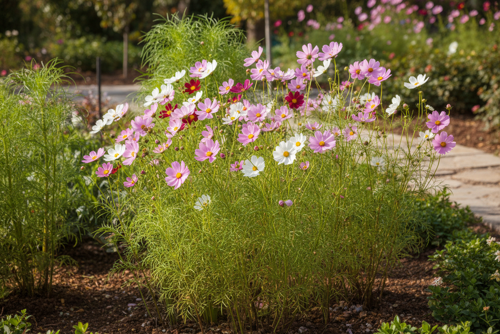 Kozmos Çiçeği Bahçe Görünümü