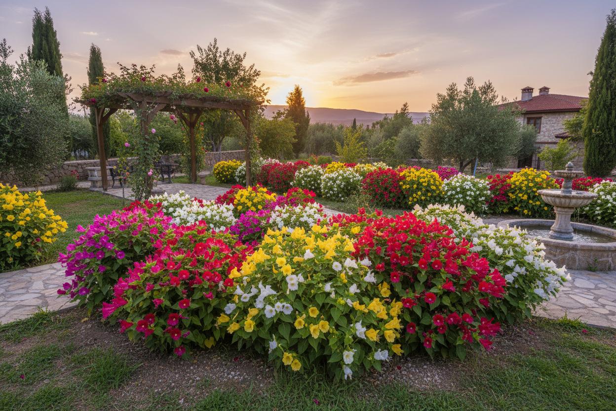 Mirabilis Jalapa Bahçede