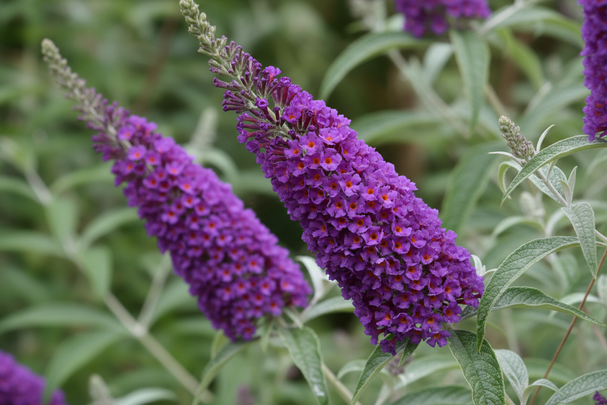 Mor Kelebek Çalısı Çiçek Detayı