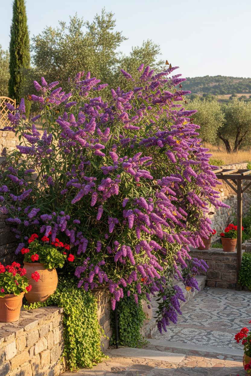 Mor Kelebek Çalısı - Çiçekli