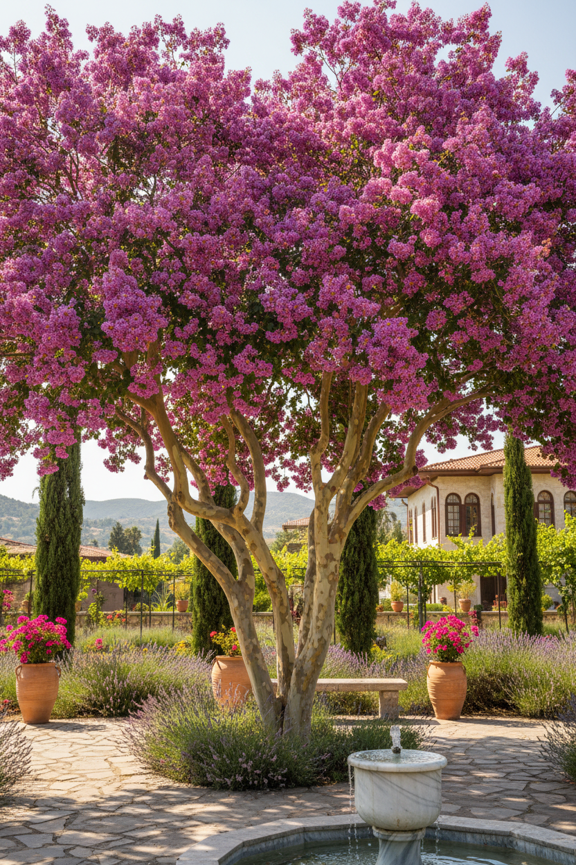 Mor Oya Ağacı - Çiçekli