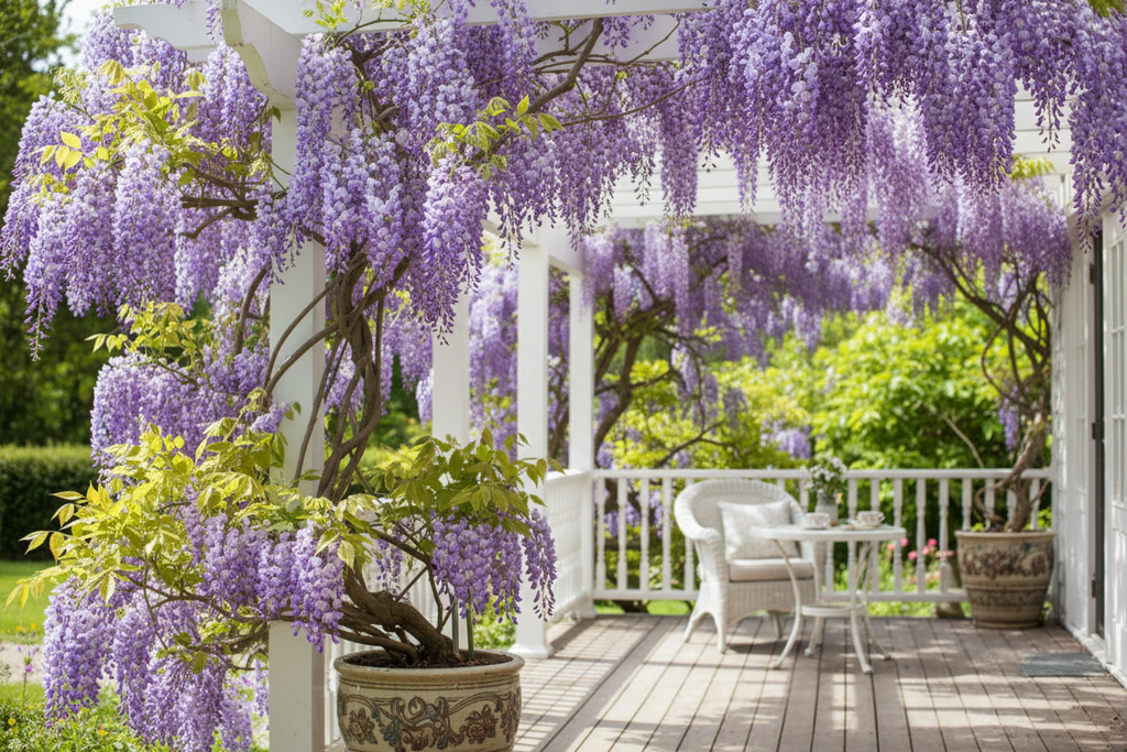 Mor Salkım - Veranda Süslemesi