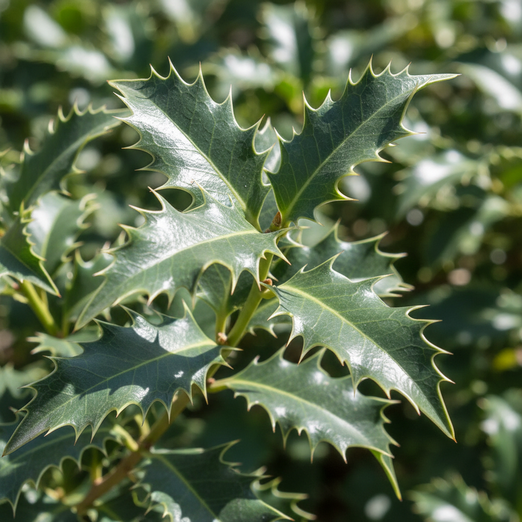 Osmanthus Heterophyllus Yaprak Detayı 1