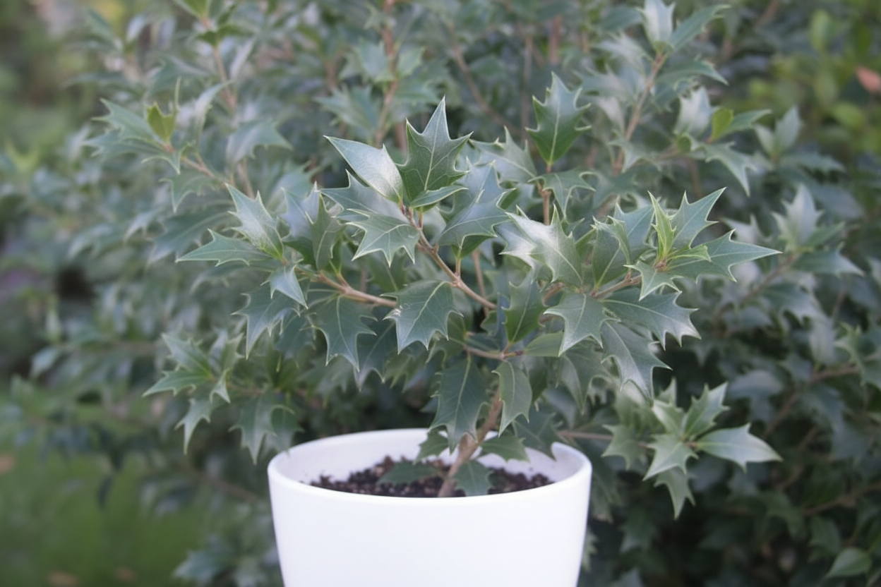 Osmanthus Heterophyllus Yaprak Detayı 3