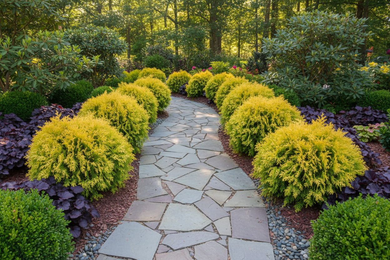 Altın Sarısı Cüce Mazı Fidanı Platycladus Orientalis Nana Aurea.