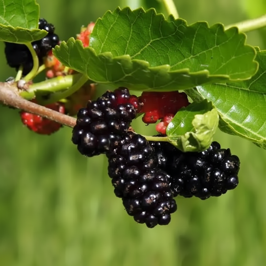 Siyah Dut Meyve ve Yaprak Detayı