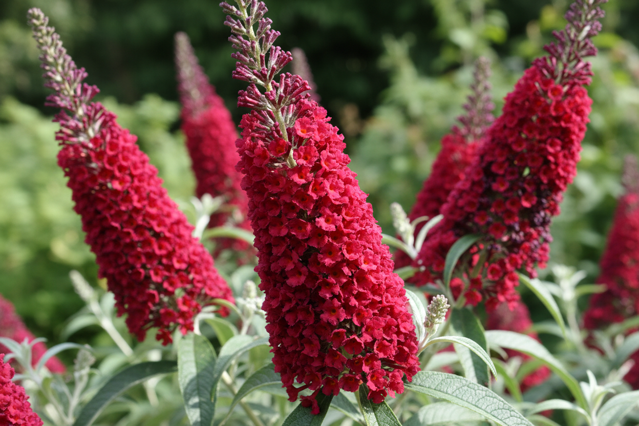 Yakut Renkli Kelebek Çalısı Çiçek Detayı