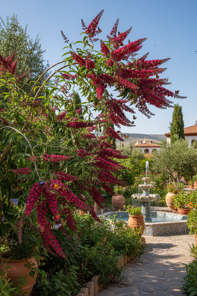 Yakut Renkli Kelebek Çalısı - Çiçekli